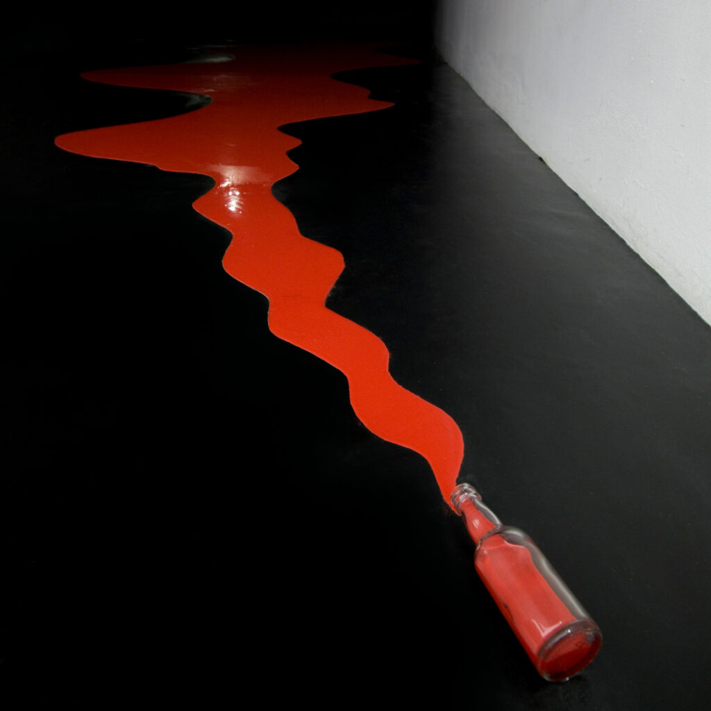 Cildo Meireles, Desvio para o vermelho II: Entorno, 1967-84, materiais diversos, dimensões variáveis. Foto: Pedro Motta