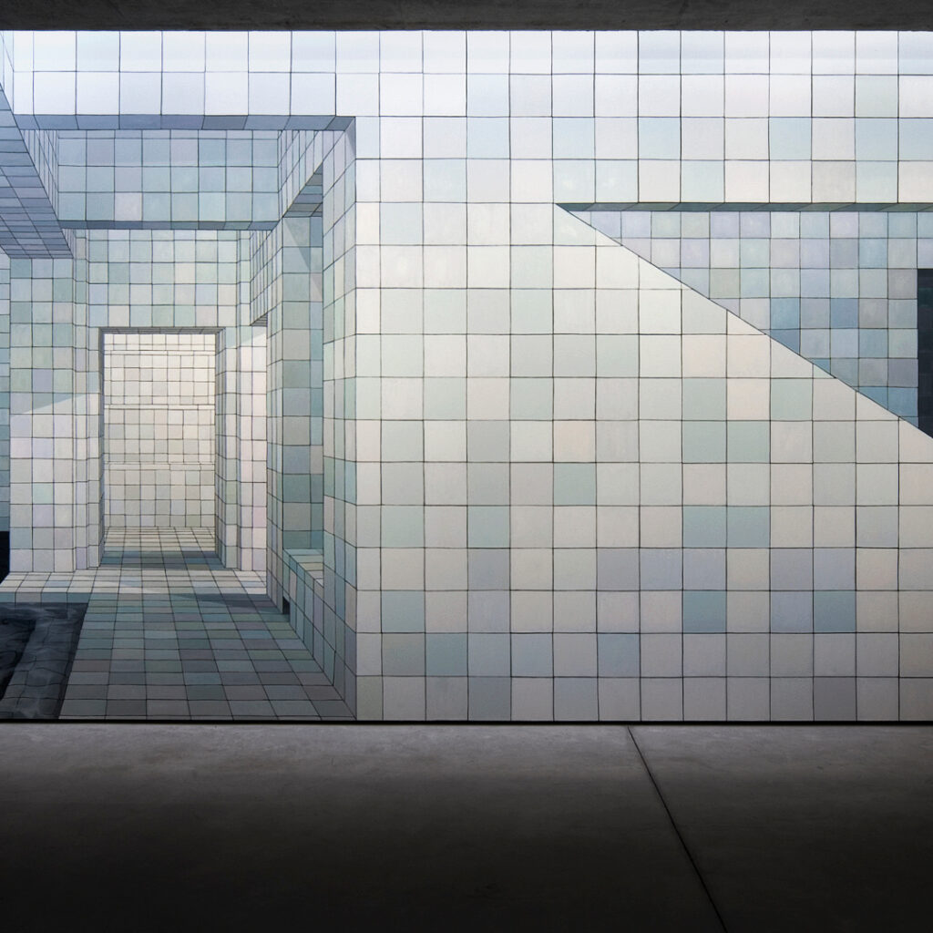 Adriana Varejão, O colecionador, 2008, óleo sobre tela, 320x750 cm. Foto: Eduardo Eckenfels