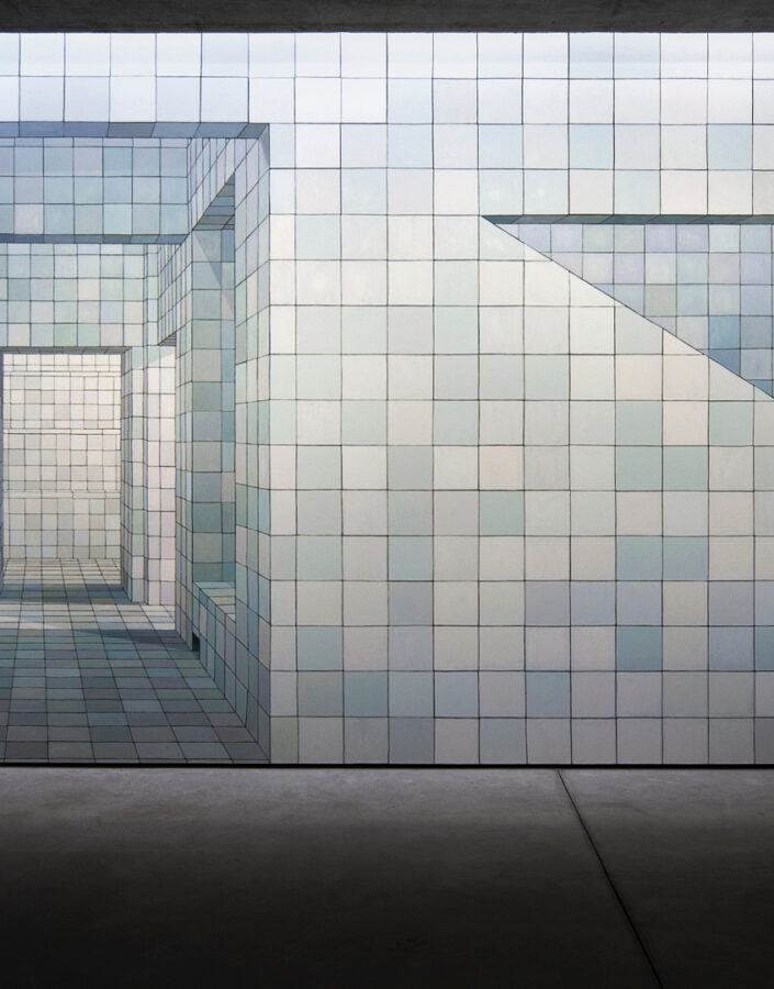 Adriana Varejão, O colecionador, 2008, óleo sobre tela, 320x750 cm. Foto: Eduardo Eckenfels