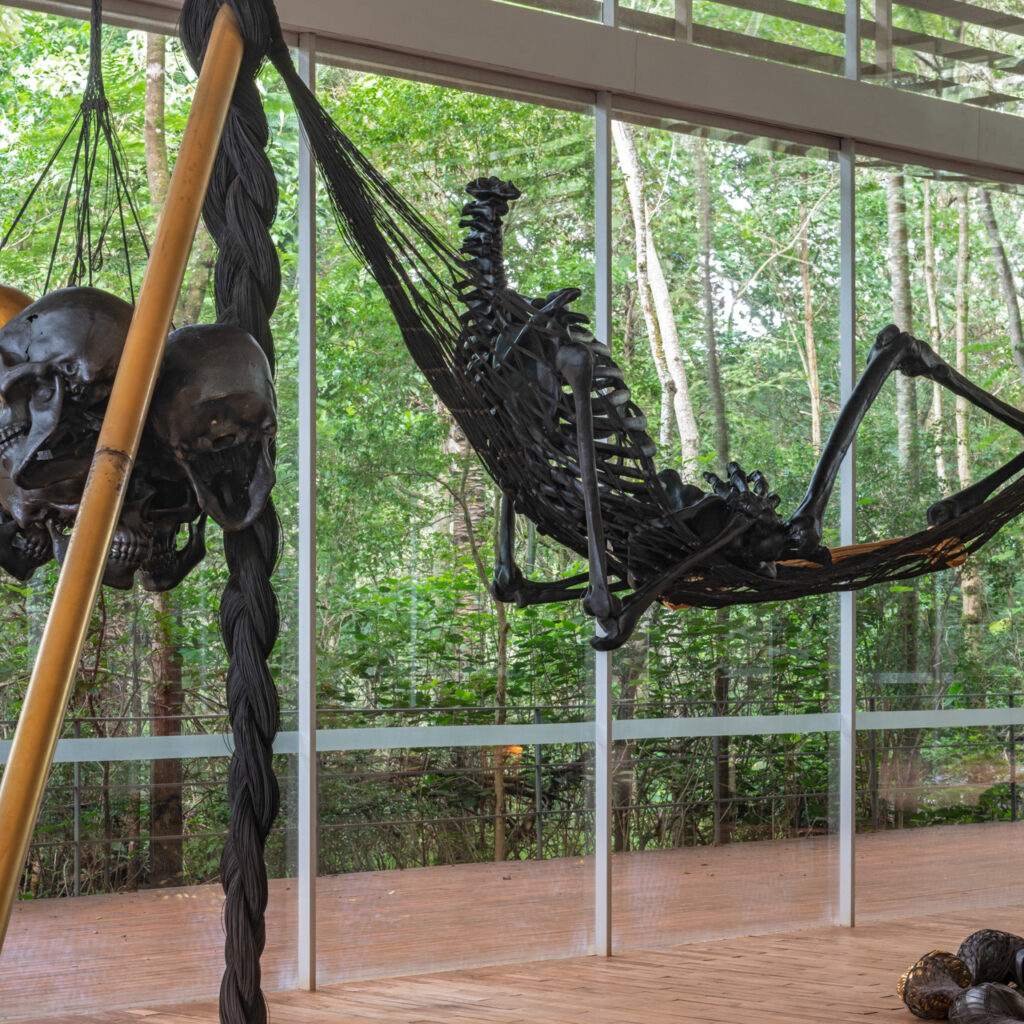 Obra À la Lumière des Deux Mondes, 2005, de Tunga. Acervo de arte contemporânea Inhotim