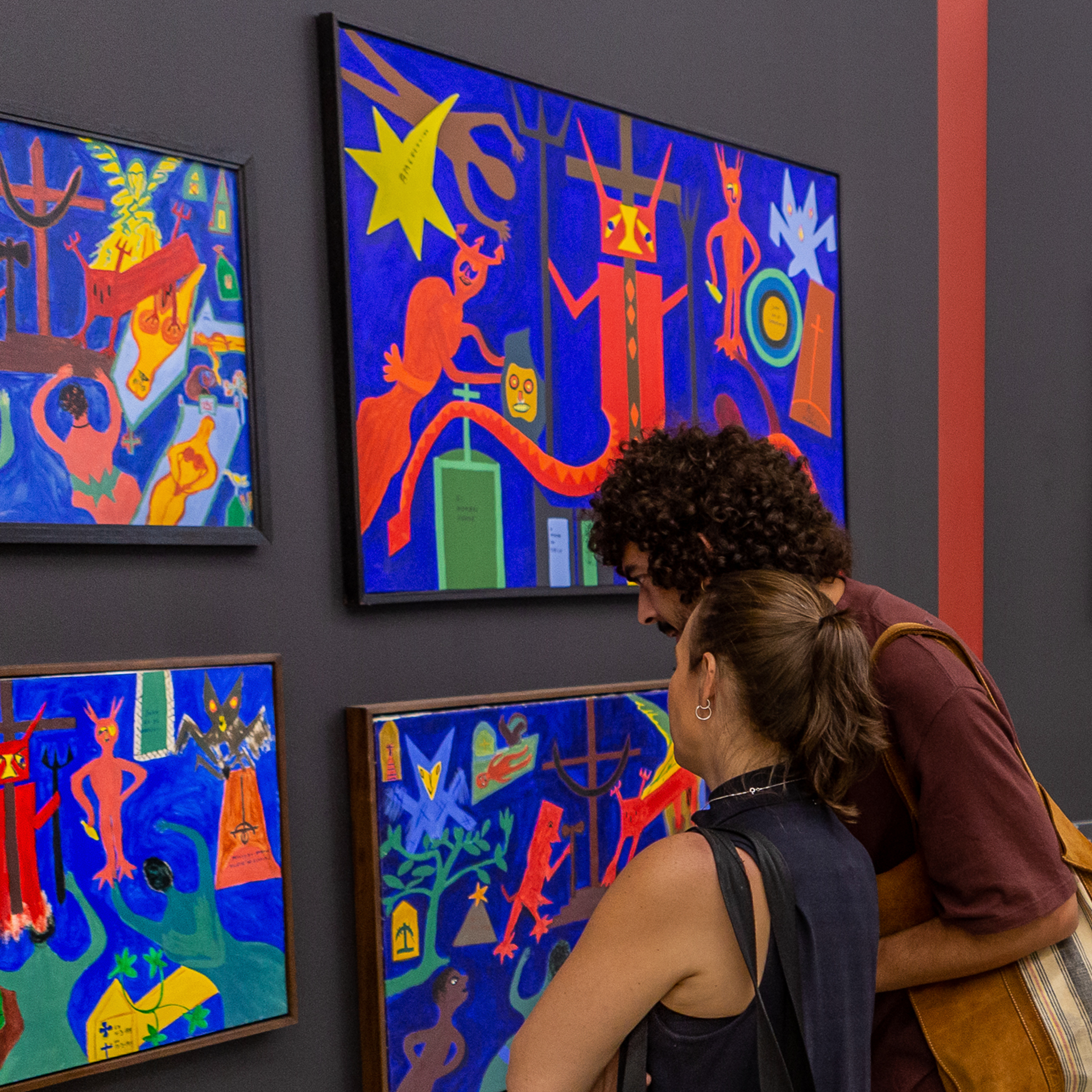 Visitors are invited to reflect in a playful way on impressions of artworks from the collection. Photo: Patrick Arley
